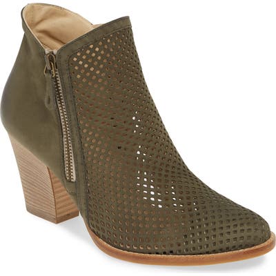 Paul Green Bonzai Perforated Bootie, US/ 5.5UK - Green