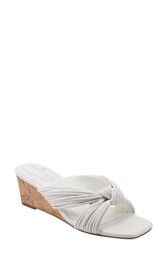 Shop Bandolino Sassier Wedge Sandal In Ivory