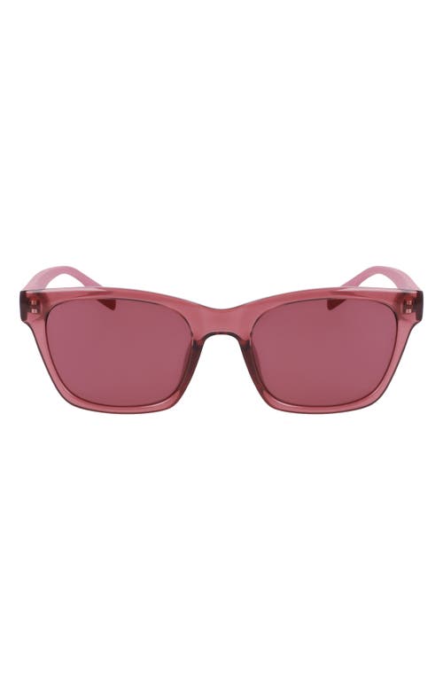 Converse 53mm Rectangular Sunglasses in Crystal Pink Aura