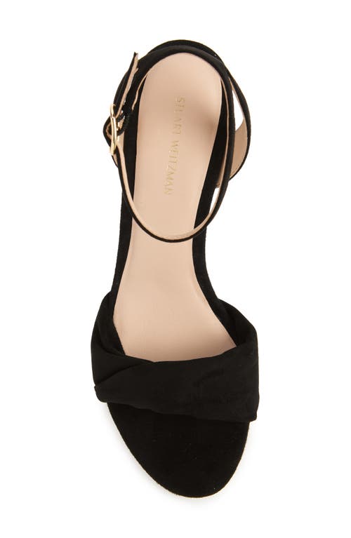 Stuart Weitzman Everly Block Heel Sandal In Black