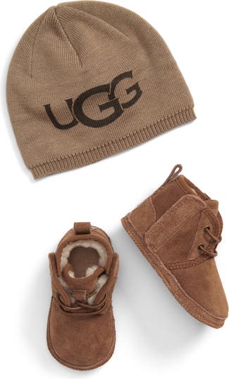 UGG® Baby Neumel Boot & Beanie Set | Nordstrom