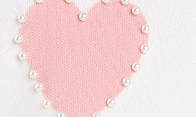 ENGLISH FACTORY ENGLISH FACTORY HEART IMITATION PEARL SWEATER