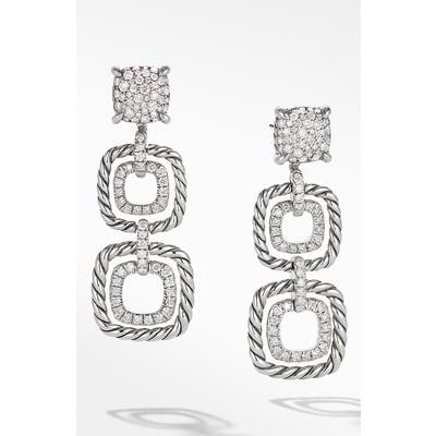 David Yurman Chatelaine Full Pave Triple Drop Earrings