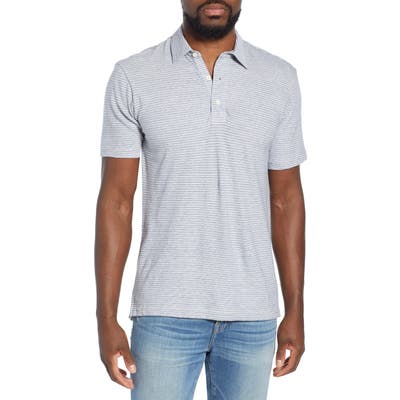 Faherty Isle Regular Fit Pinstripe Polo, Blue