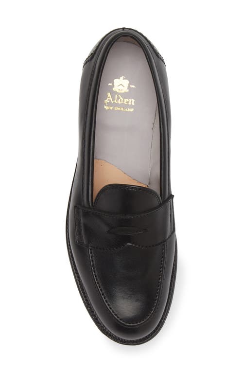 Shop Alden Shoe Company Alden Penny Loafer In Black Soft Calf