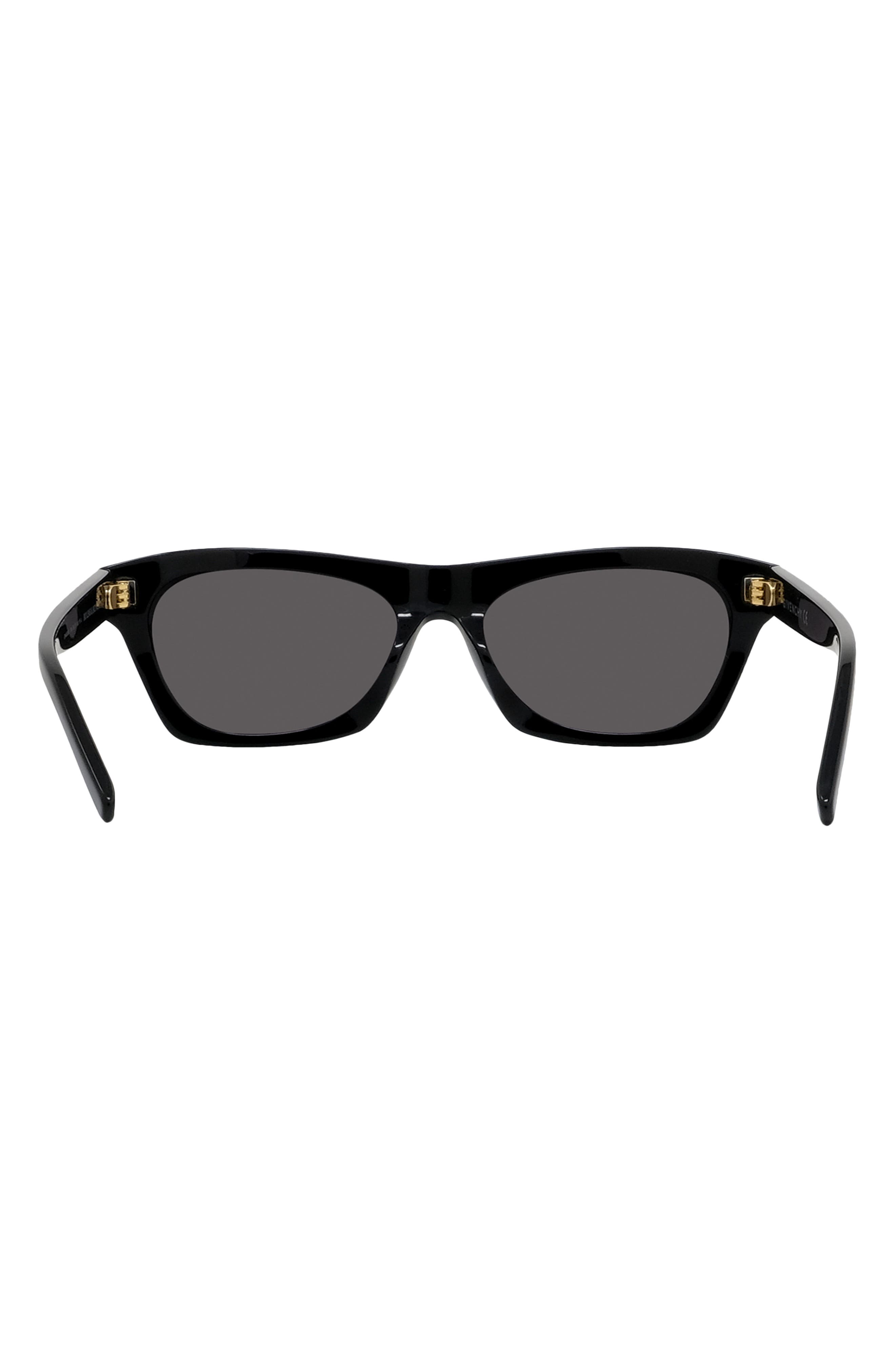 Dezi Cuffed 53mm Square Sunglasses in Black /Gold Midnight Smoke