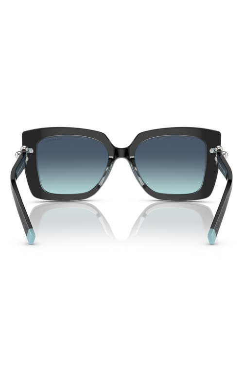 Shop Tiffany & Co . 53mm Gradient Butterfly Sunglasses In Crystal