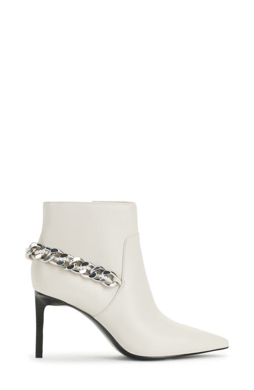 Karl Lagerfeld Paris Samra Chain Ankle Bootie In Soft White