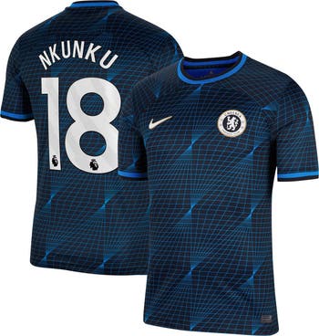 Men's Nike Christopher Nkunku Navy Chelsea 2023/24 Away Stadium Replica  Player Jersey