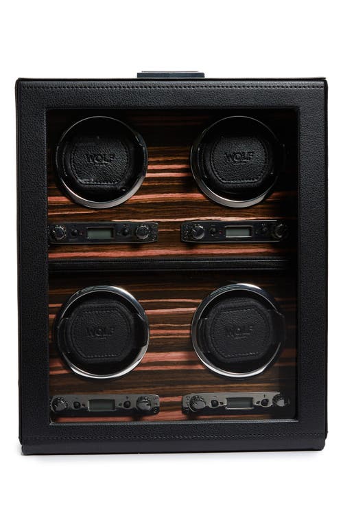 Shop Wolf Roadster 4-watch Winder & Case In Black