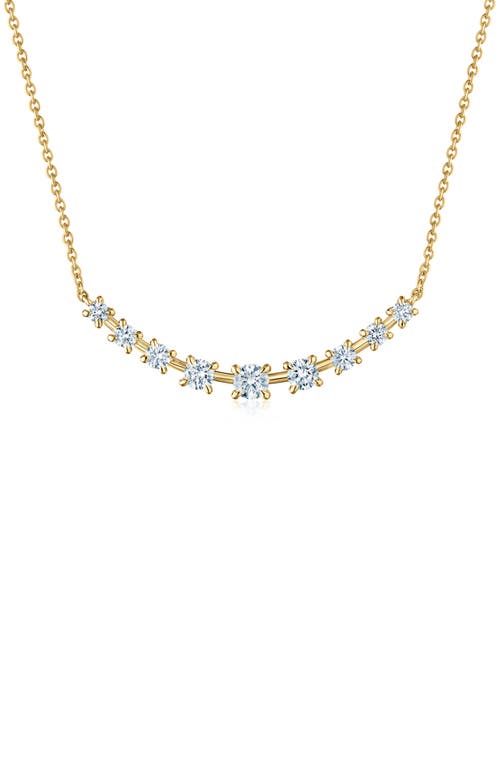 Kwiat Starry Night Curved Bar Diamond Necklace In Yellow