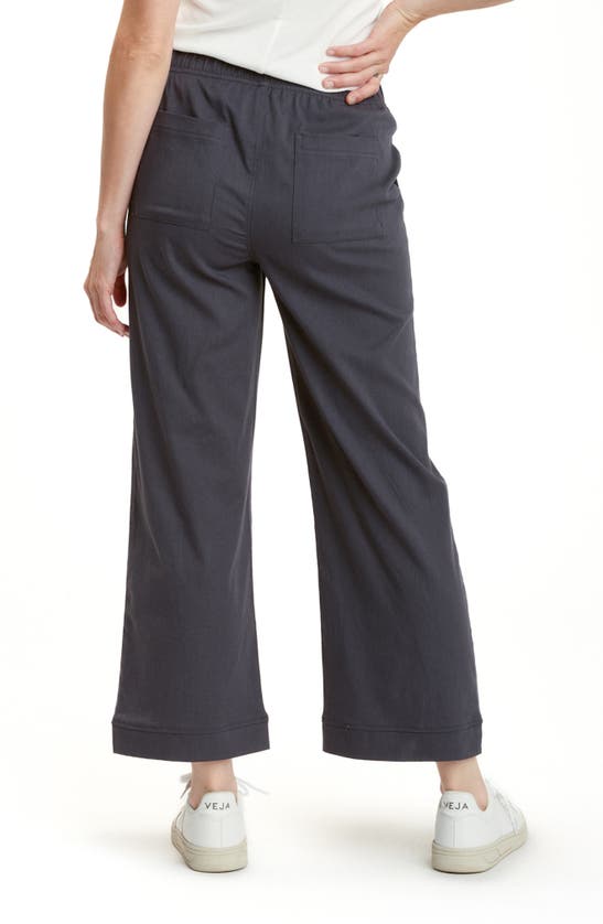 Shop Threads 4 Thought Georgie Stretch Twill Wide Leg Pants In Carbon