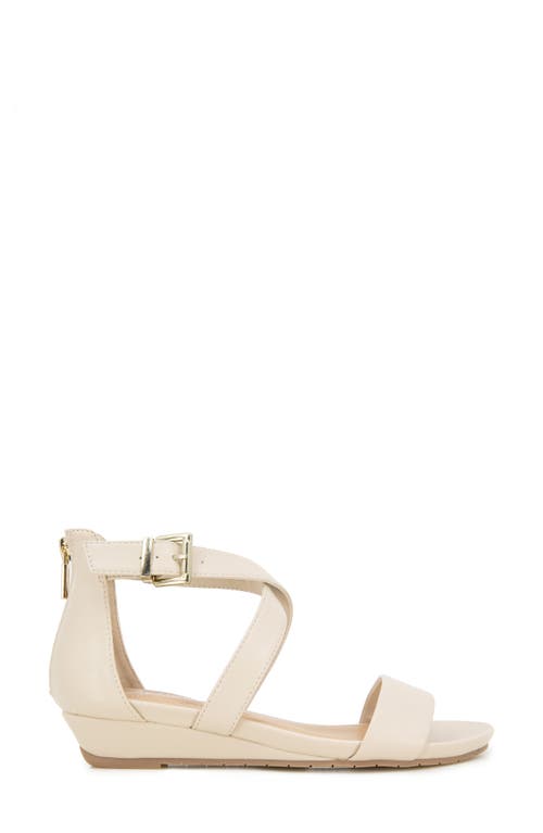 Shop Reaction Kenneth Cole Great Cross Wedge Sandal In Ecru