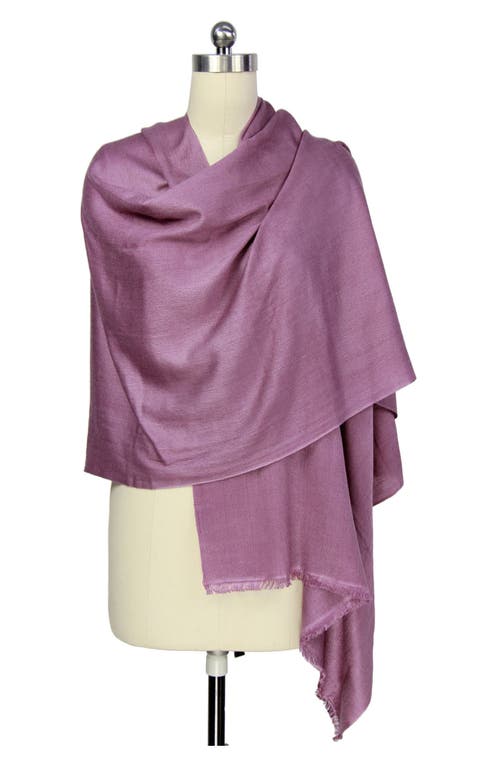 Saachi Cashmere Silk Eyelash Fringe Scarf In Lilac