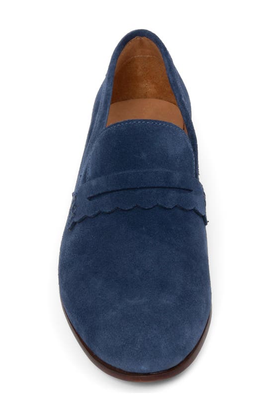 Shop Patricia Green Blair Penny Loafer In Navy Suede