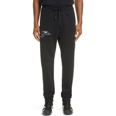Marcelo Burlon Logo Patch Sweatpants, Black