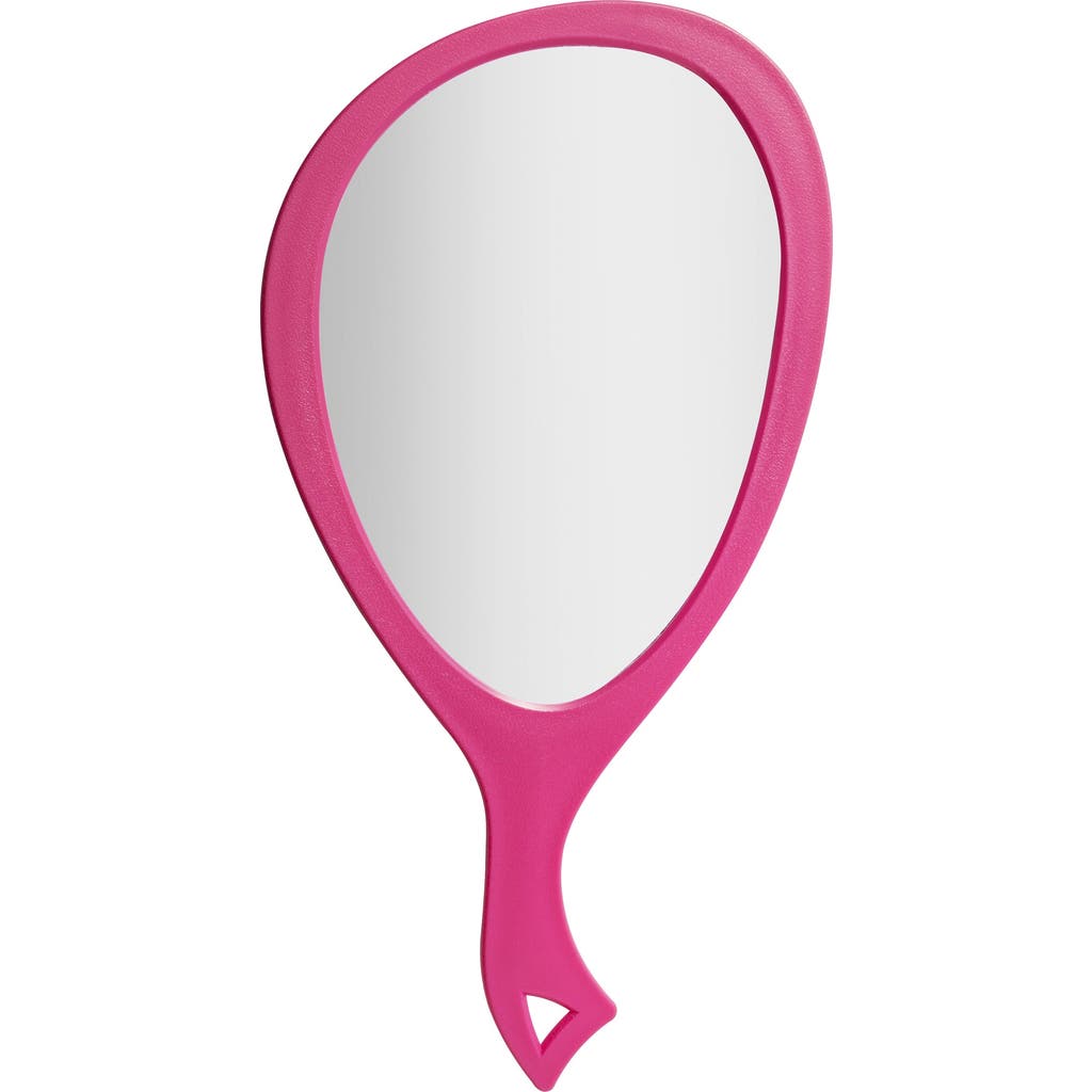 Zadro Teardrop Handheld Mirror With Handle In Bright Pink