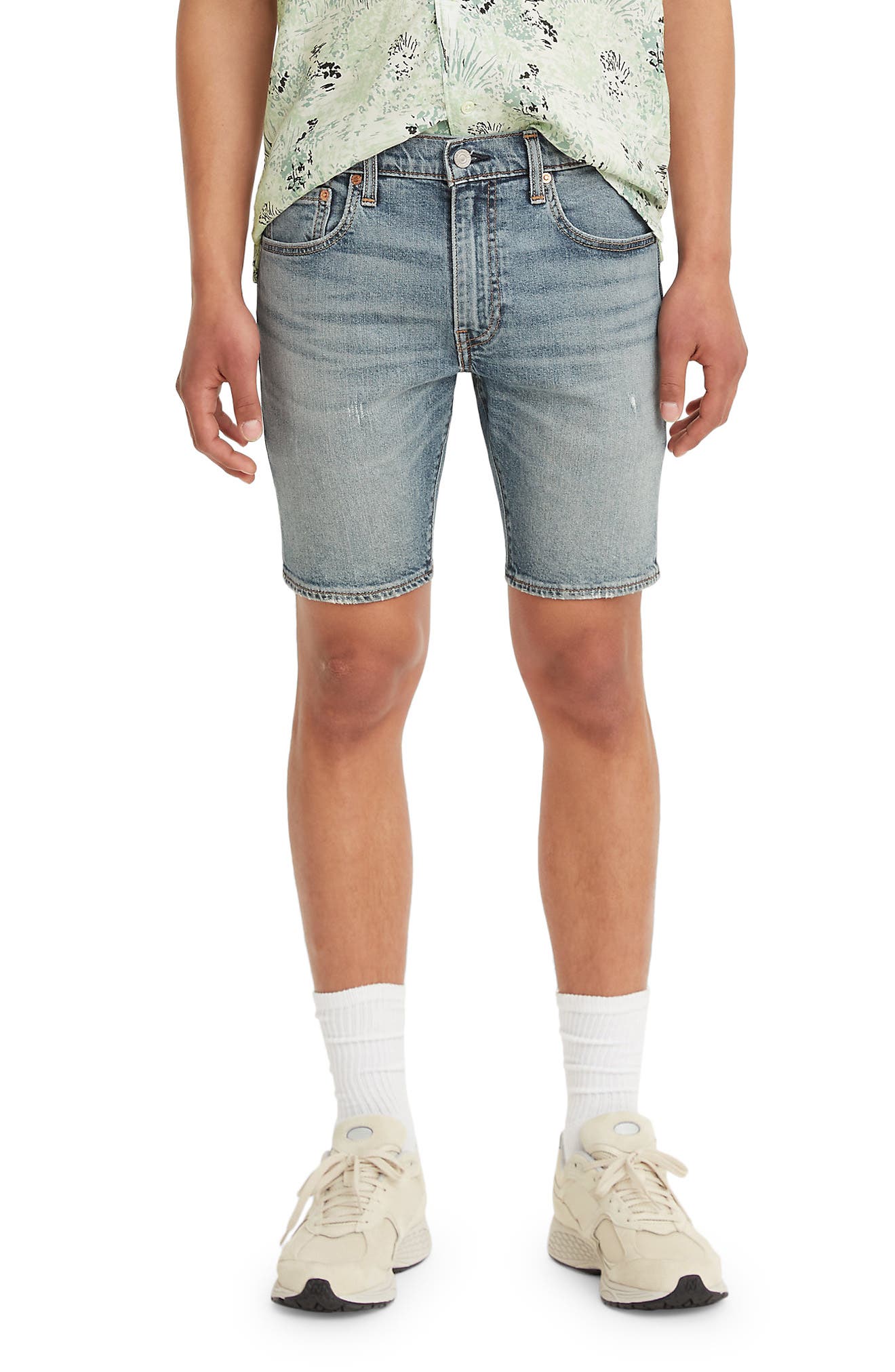 Cuffed jean shorts mens Clearance