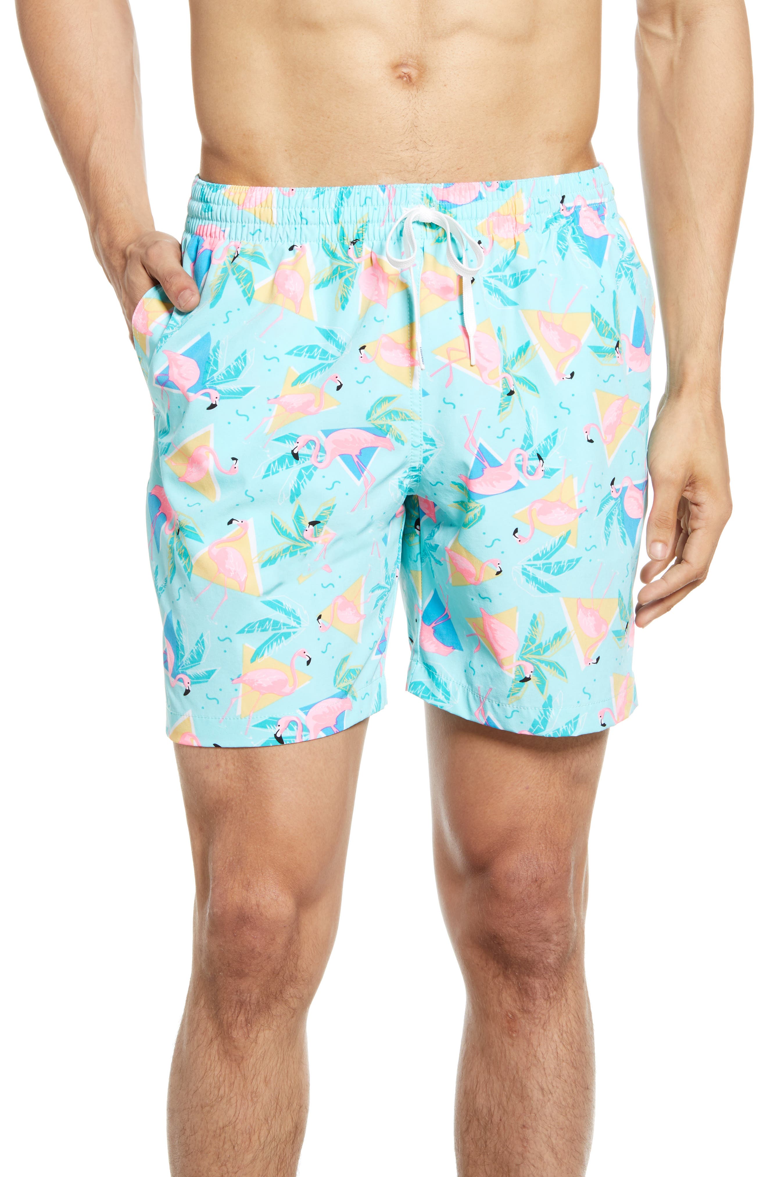 Chubbies The Cucamongas Print Swim Trunks, Blue/green