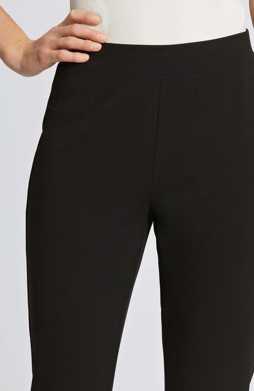 Foxcroft Louisa Crepe Knit Ankle Pants In Black
