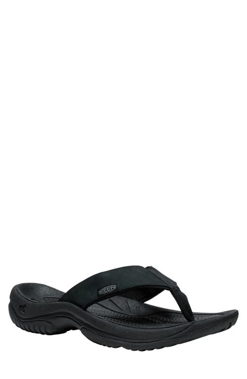 Shop Keen Kona Flip Flop In Black/steel Grey