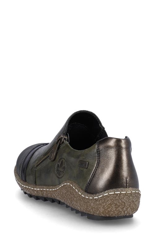 Rieker Liv 71 Zip-up Sneaker In Forest/antik/efeu