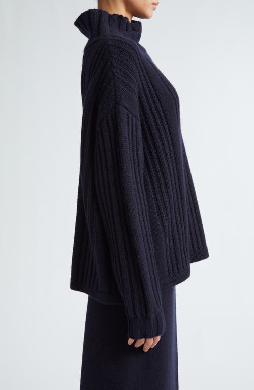 Shop Max Mara Vitalba Oversize Wool & Cashmere Funnel Neck Sweater In Ultramarine