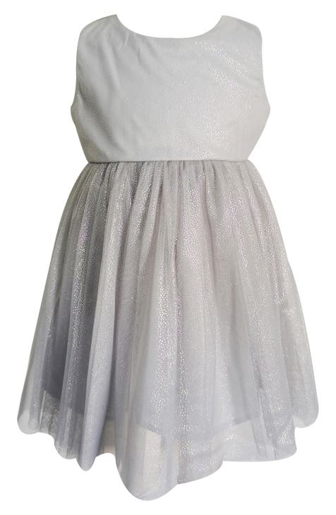 Kids' Shimmer Tulle Overlay Party Dress (Baby)