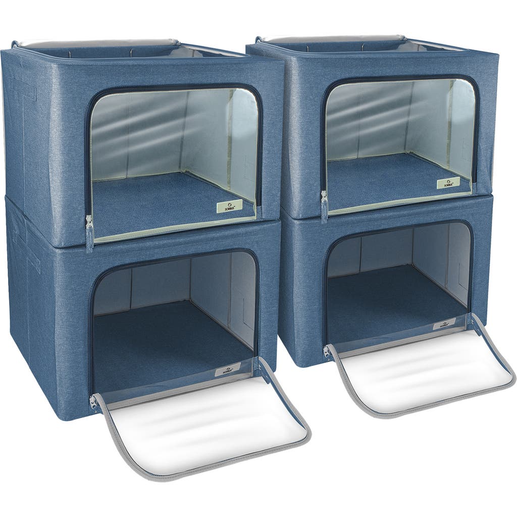 Sorbus 4-pack Foldable Storage Boxes In Blue