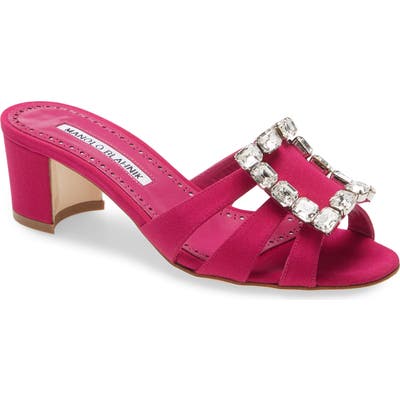 Manolo Blahnik Ilunanew Slide Sandal - Pink