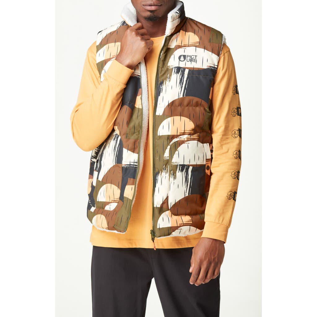 Picture Organic Clothing Russello Reversible Water Repellent Vest in Arashi Camo Print