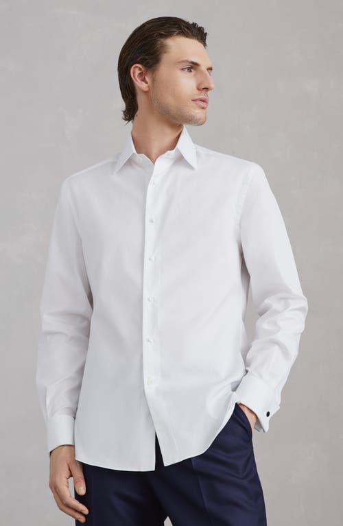 Shop Brunello Cucinelli Tuxedo Shirt In White