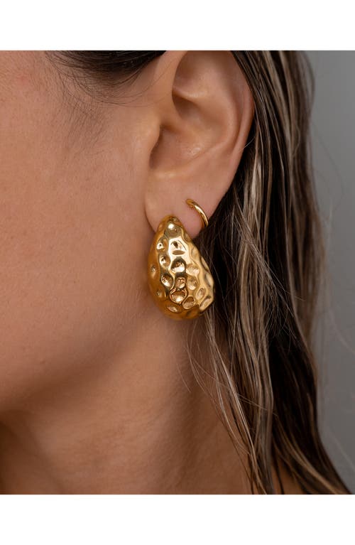 Shop Luv Aj The Doheny Molten Dome Drop Earrings In Gold