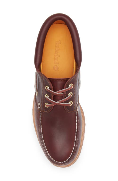 Timberland Boat Moccasin Authentic Lug Sole In Burgundy