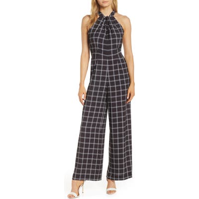 Julia Jordan Halter Jumpsuit, Black