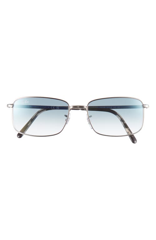 Ray-Ban 57mm Gradient Pillow Sunglasses in Silver at Nordstrom