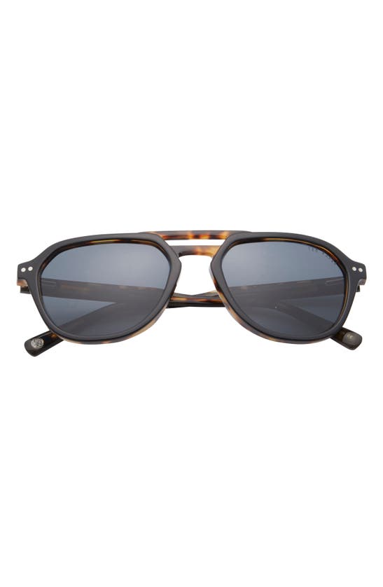 Ted Baker 55mm Polarized Aviator Sunglasses In Black