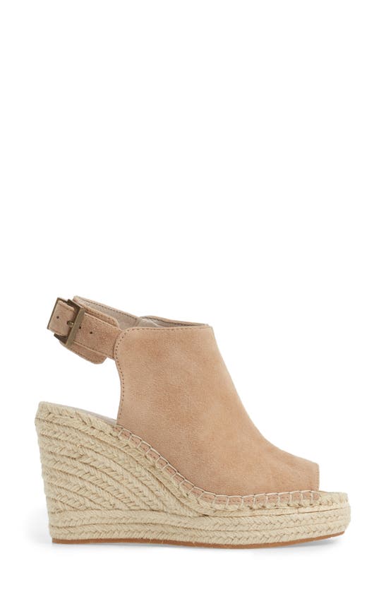 Shop Kenneth Cole New York 'olivia' Espadrille Wedge Sandal In Almond Suede