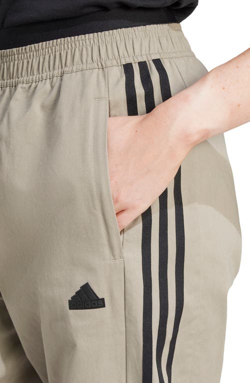 Shop Adidas Originals Adidas Tiro Loose Fit Cotton Twill Track Pants In Silver Pebble/black