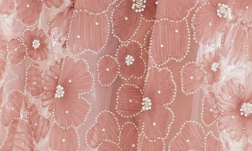 DRESS THE POPULATION DRESS THE POPULATION AUDRINA BEADED FLORAL STRAPLESS GOWN