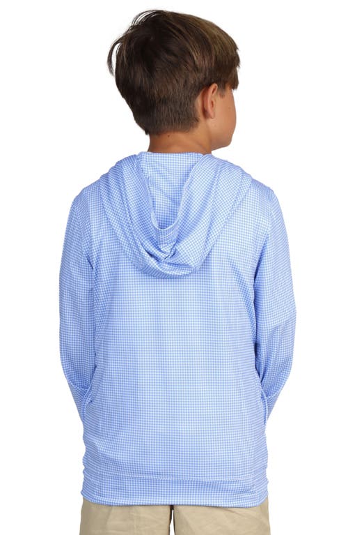 Tailorbyrd Kids' Houndstooth Performance Hoodie In Blue