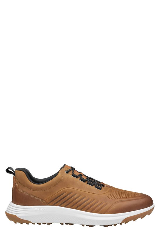 Johnston & Murphy Amherst Gl1 Luxe Hybrid Waterproof Golf Sneaker In Tan Oiled Waterproof Full