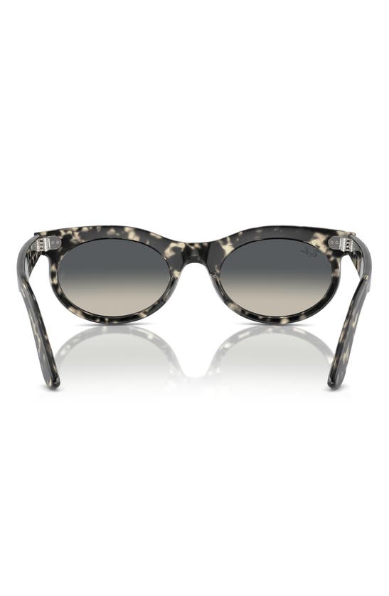 Ray Ban Wayfarer Oval Sunglasses Grey Havana Frame Grey Lenses 53-22 In Gunmetal Tort