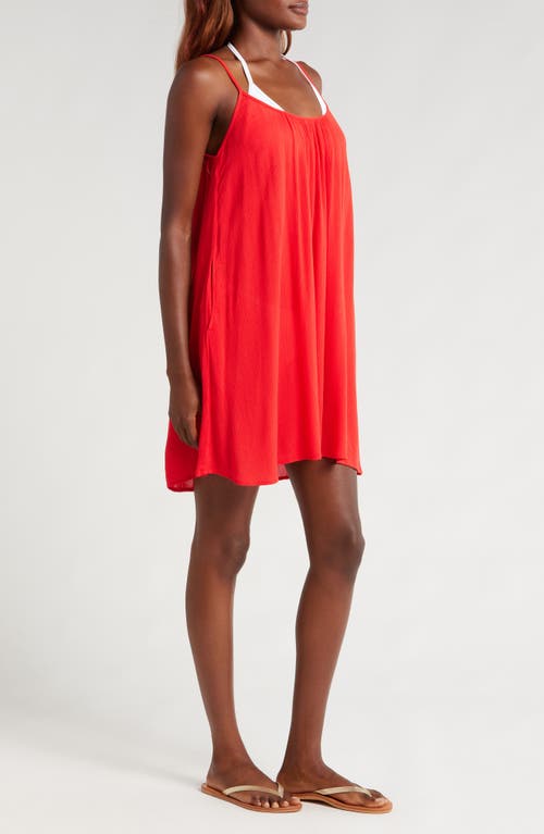Elan Cover-up Slipdress In Red