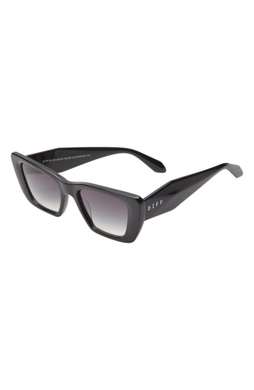 Diff Clara 59mm Gradient Square Sunglasses In Gold/coral Mirror