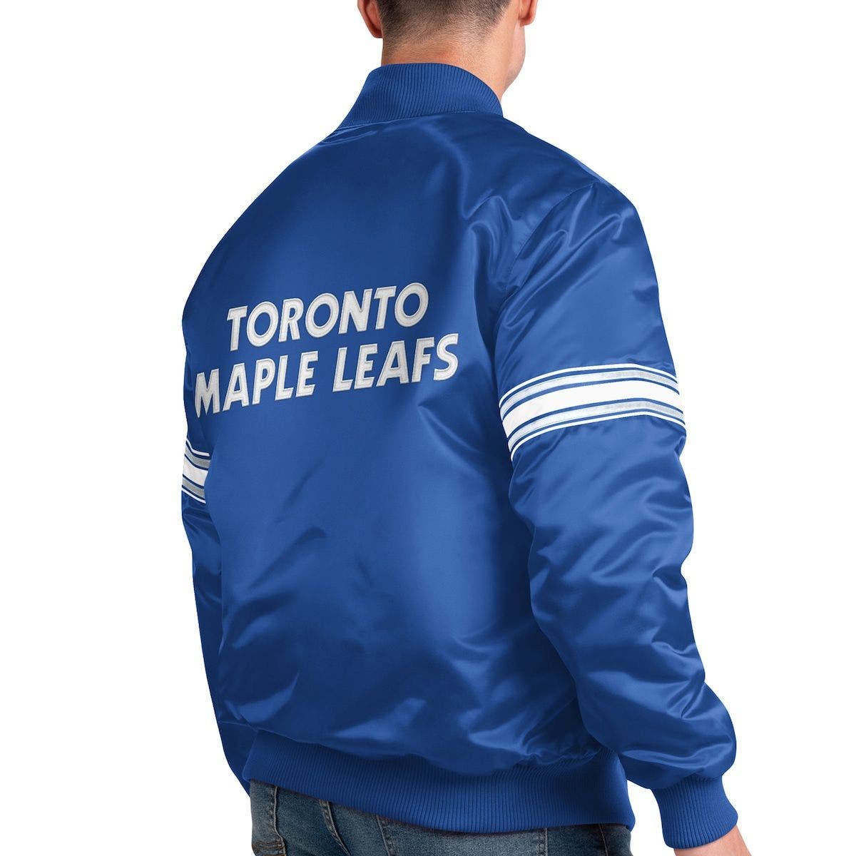 Toronto Maple Leafs Starter O-Line Varsity Full-Snap Jacket - Blue