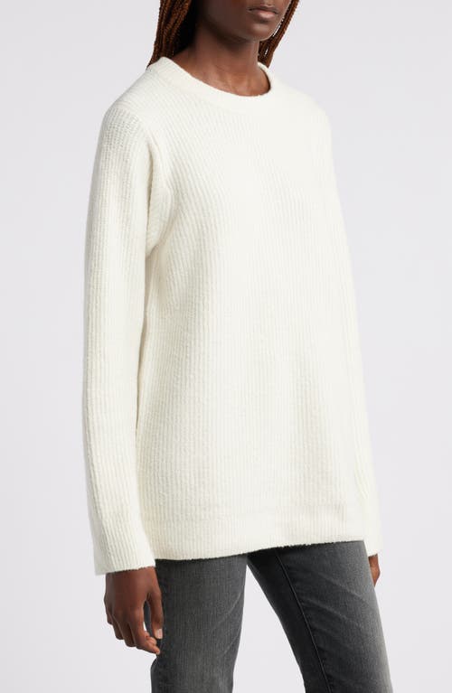 Shop Treasure & Bond Rib Crewneck Sweater In Ivory Dove