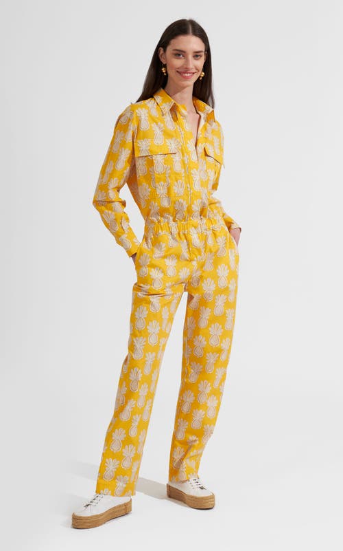 Shop La Doublej Aviator Jumpsuit Pineapple Sunflower Yellow