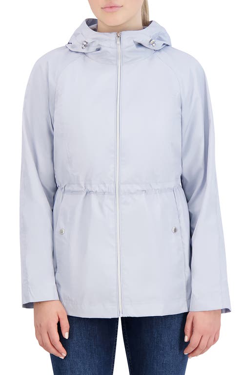 Cole Haan Travel Packable Hooded Rain Jacket in Mist at Nordstrom, Size Large