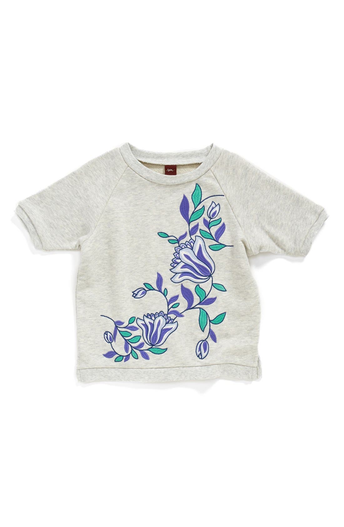 Tea Collection Embroidered Cotton Sweatshirt (Baby Girls) Nordstrom